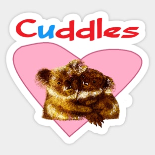 Cuddles Sticker